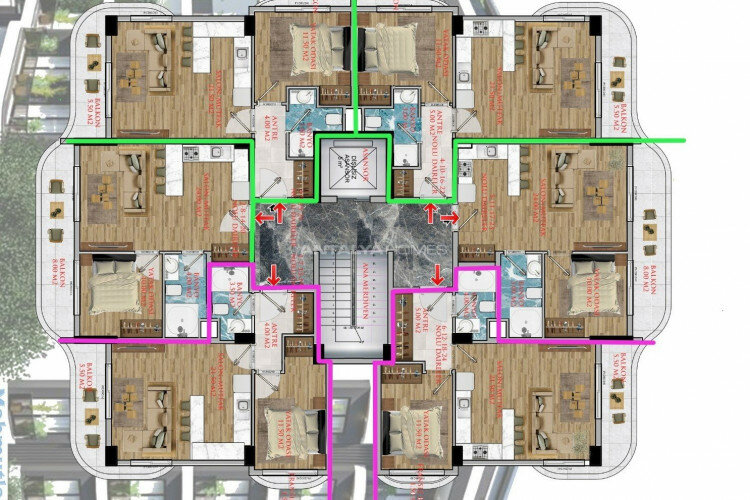 Пентхаус 2+1 в Алании, Турция | PBB-64914