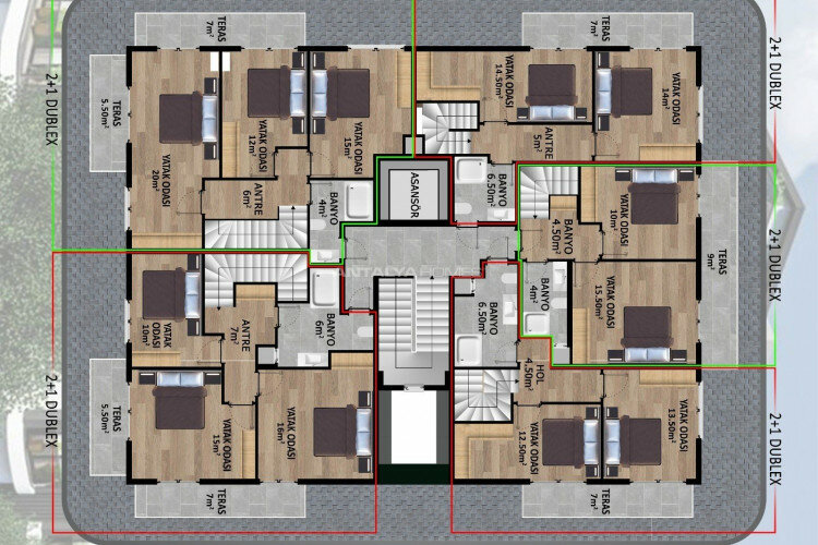Пентхаус 2+1 в Алании, Турция | PBB-64914
