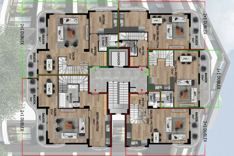 Пентхаус 2+1 в Алании, Турция | PBB-64914