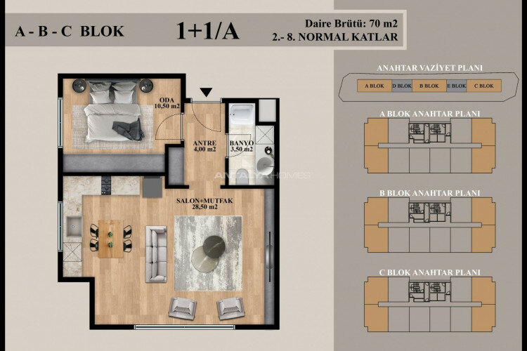 Квартира 1+1 в Эсеньюрте, Турция | STE-65006