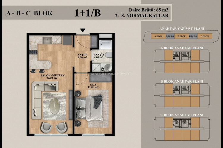 Квартира 1+1 в Эсеньюрте, Турция | STE-65006