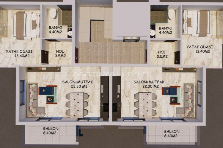Квартира 1+1 в Алании, Турция | PBB-65126
