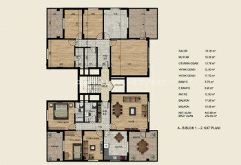 Квартира 3+1 в Бурсе, Турция | PBB-65147