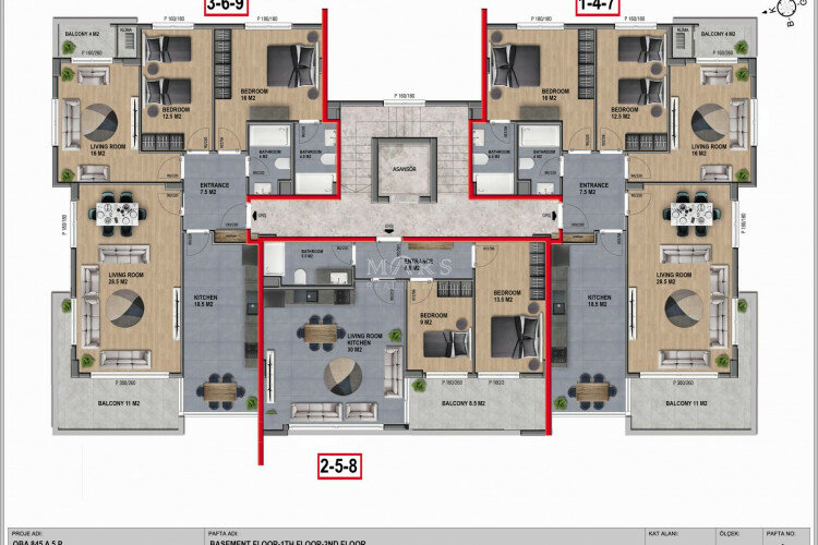 Квартира 3+1 в Алании, Турция | SBB-65204