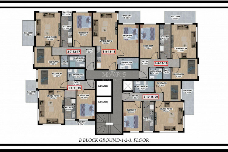 Квартира 2+1 в Алании, Турция | STE-65211