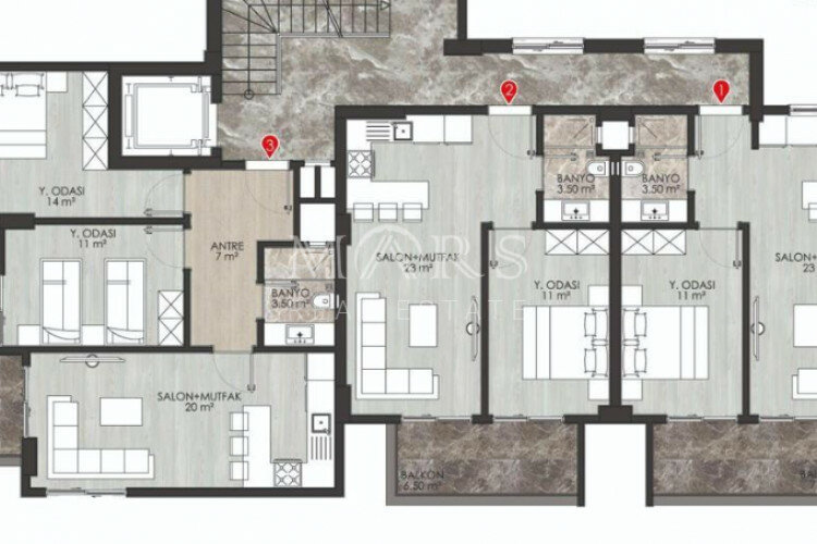 Квартира 2+1 в Алании, Турция | PBB-65218