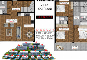 Квартира 2+1 в Алании, Турция | PTE-65245