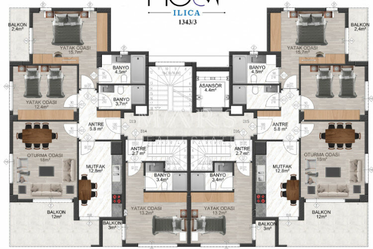 Квартира 1+1 в Алании, Турция | SBB-65253