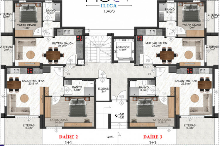 Квартира 3+1 в Алании, Турция | STE-65255