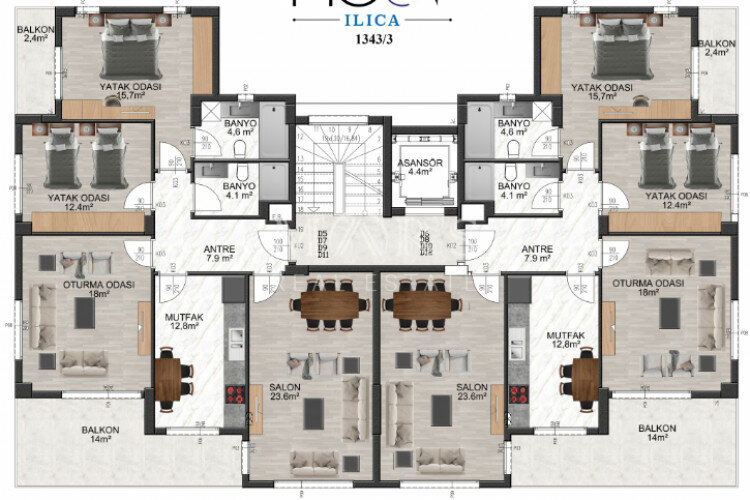 Квартира 3+1 в Алании, Турция | STE-65255