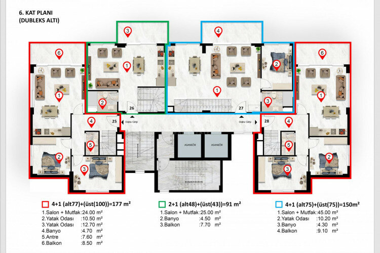 Квартира 1+1 в Алании, Турция | PTE-65262