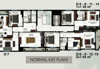 Квартира 2+1 в Алании, Турция | PTE-65281