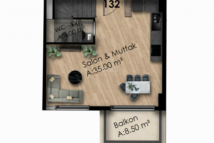 Квартира 1+1 в Алании, Турция | PKK-68463