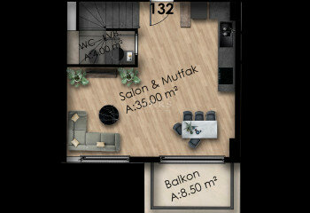 Квартира 1+1 в Алании, Турция | PKK-68463