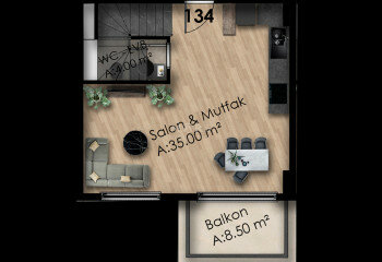 Квартира 3+1 в Алании, Турция | STE-65284