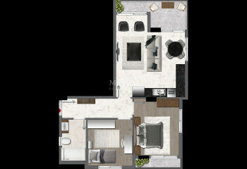 Квартира 1+1 в Алании, Турция | SBB-68464