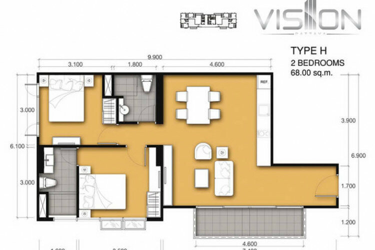 Кондоминиум в Паттайе, Таиланд | THE530602