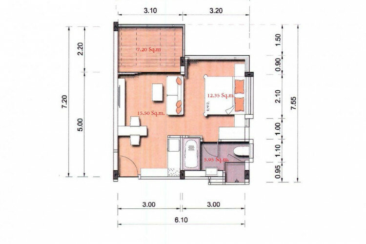 Кондоминиум в Най Янге, Пхукет, Таиланд | THE307310