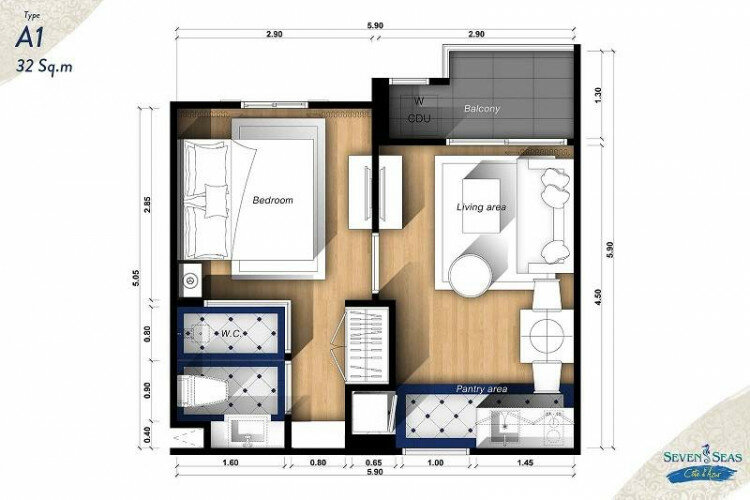 Кондоминиум в Джомтьене, Паттайя, Таиланд | THE123422