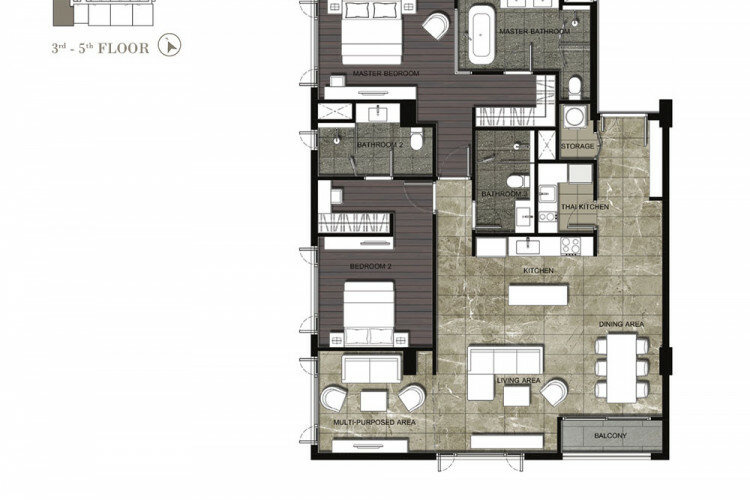 Кондоминиум в Бангкоке, Таиланд | THE308505