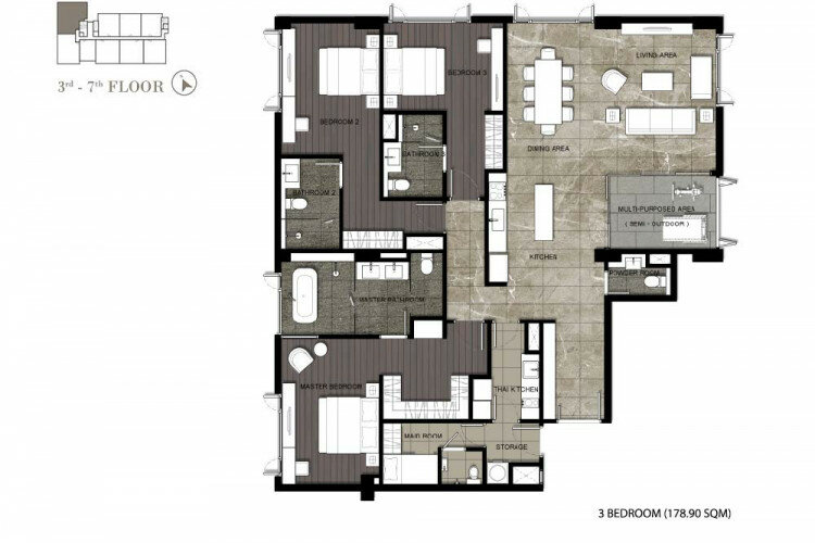 Кондоминиум в Бангкоке, Таиланд | THE208504