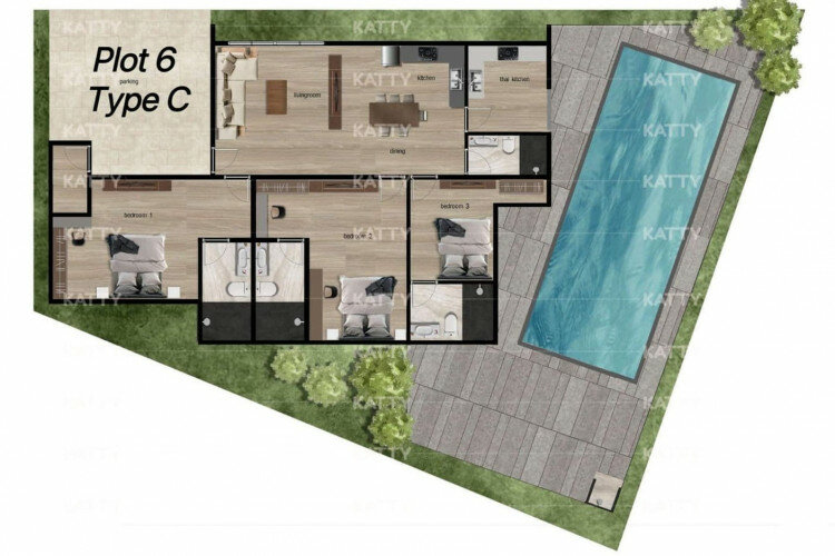 Дом в Банг Ламунге, Таиланд | THE338609