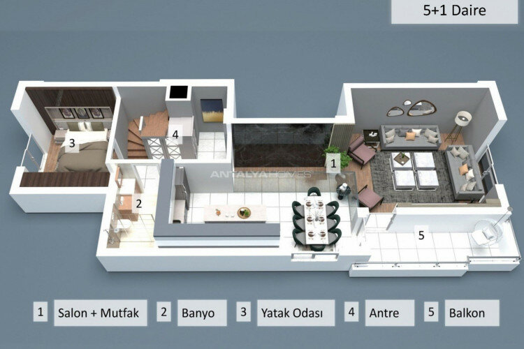 Квартира 2+1 в Муратпаше, Анталия, Турция | STE-45544