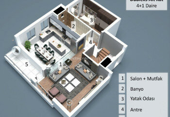 Квартира 2+1 в Муратпаше, Анталия, Турция | STE-45544