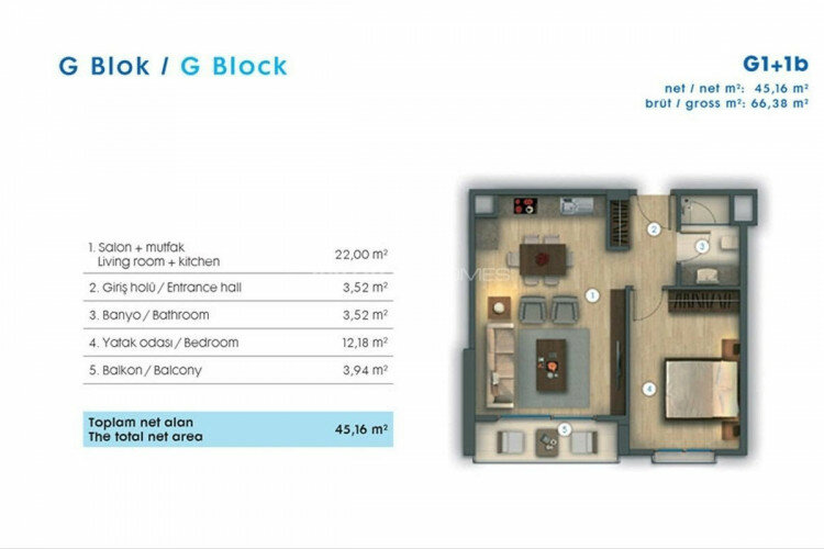 Квартира 4+1 в Стамбуле, Турция | PTE-46097