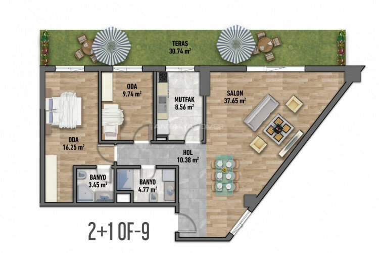 Квартира 1+1 в Стамбуле, Турция | STE-46461