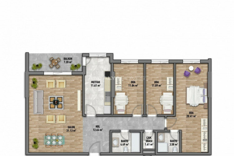 Квартира 1+1 в Стамбуле, Турция | STE-46461