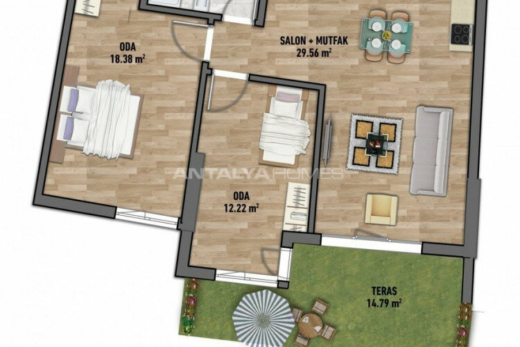 Квартира 2+1 в Стамбуле, Турция | PTE-46462