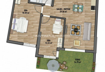 Квартира 2+1 в Стамбуле, Турция | PTE-46462