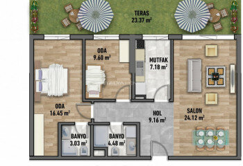 Квартира 2+1 в Стамбуле, Турция | PTE-46462