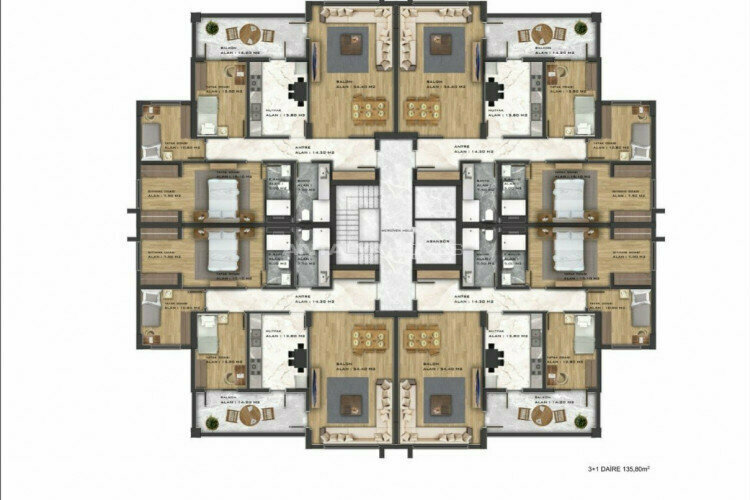 Квартира 3+1 в Бурсе, Турция | STE-46881