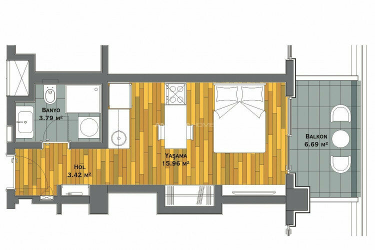 Квартира 1+1 в Малтепе, Стамбул, Турция | PTE-46592