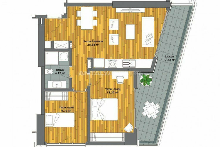 Квартира 1+1 в Малтепе, Стамбул, Турция | PTE-46592