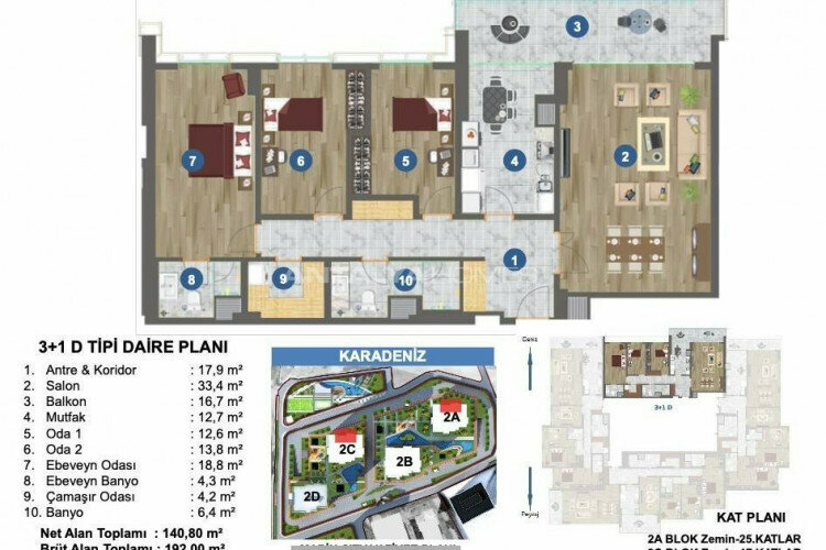 Квартира 4+1 в Трабзоне, Турция | PTE-46851