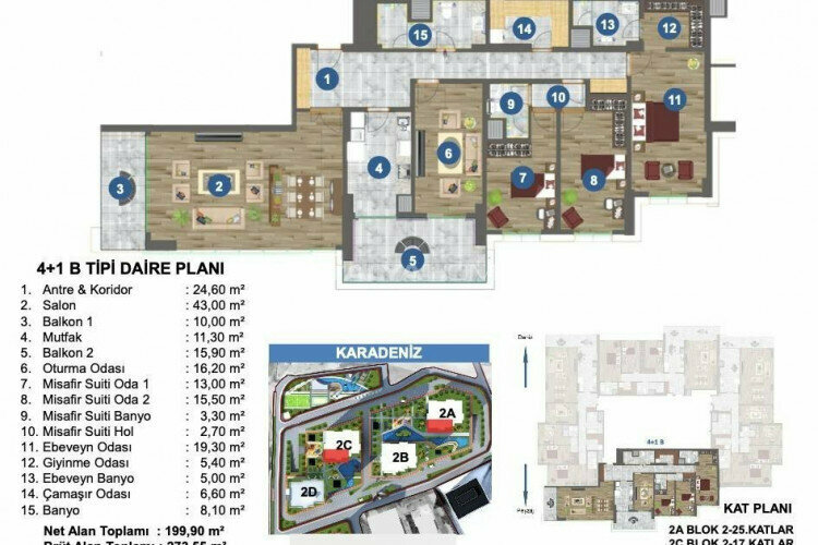 Квартира 4+1 в Трабзоне, Турция | PTE-46851