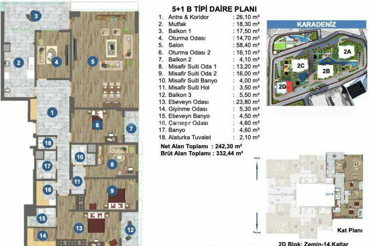 Квартира 4+1 в Трабзоне, Турция | PTE-46851