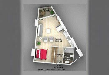 Квартира 1+1 в Анталии, Турция | PBB-44857