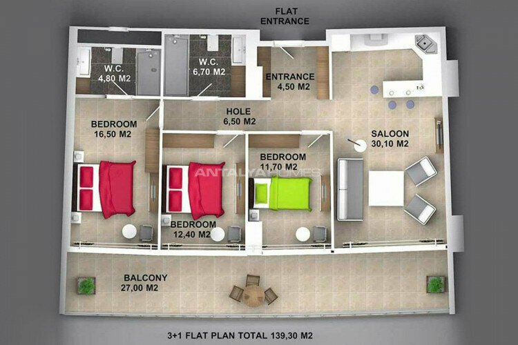 Квартира 1+1 в Анталии, Турция | PKK-44859