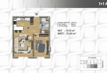 Квартира 1+1 в Стамбуле, Турция | PTE-46735