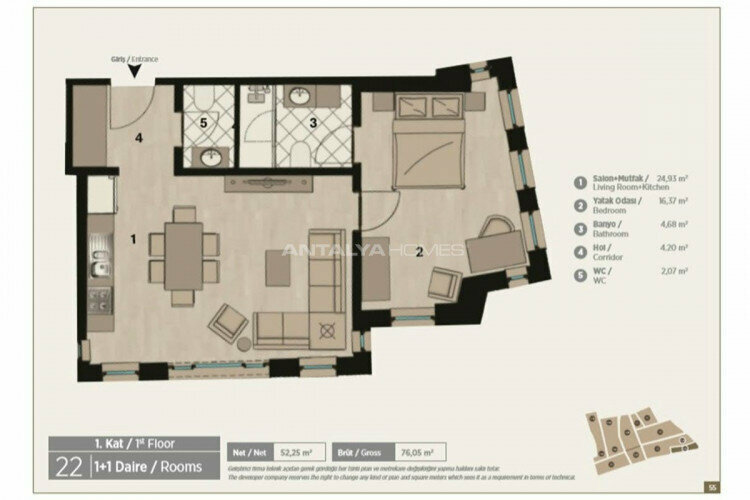 Квартира 1+1 в Бейоглу, Стамбул, Турция | SBB-46231