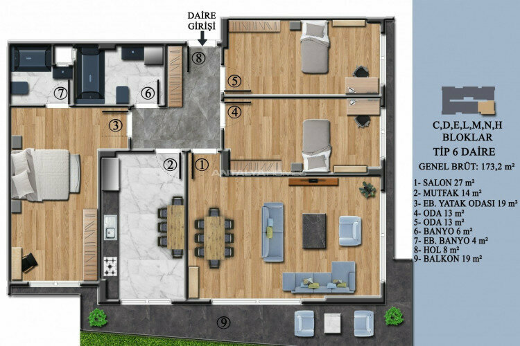 Квартира 4+1 в Ялове, Турция | STE-46944