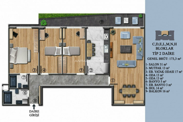 Квартира 5+1 в Ялове, Турция | PBB-46945