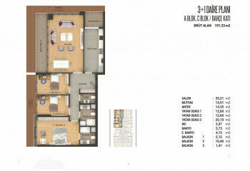 Квартира 3+1 в Стамбуле, Турция | PKK-46652