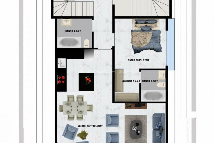 Квартира 3+1 в Анталии, Турция | PTE-45033