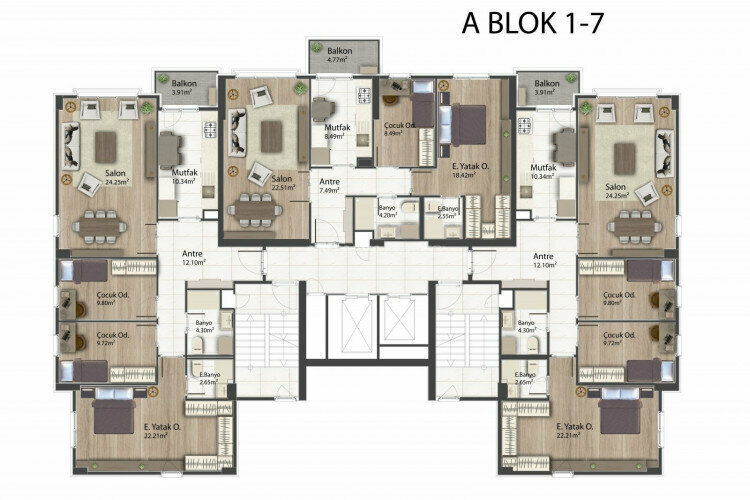 Квартира 2+1 в Стамбуле, Турция | PTE-46579