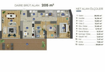 Квартира 3+1 в Измире, Турция | PBB-10641